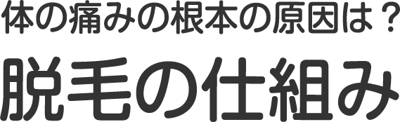 体の痛みの根本の原因は？脱毛の仕組み